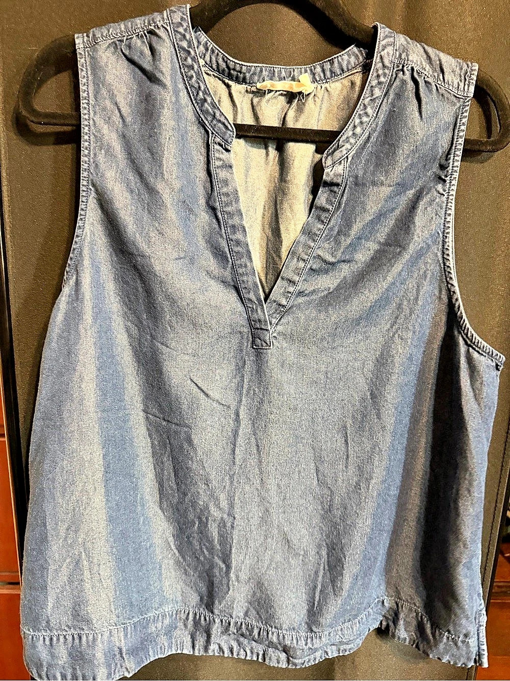 Carve Designs Dylan Tencel Tank Blue Size Large